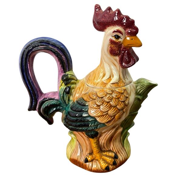Rooster Teapot Heartfelt Kitchen Creations Vintage 1999 Farmhouse Country Barn - Picture 1 of 16